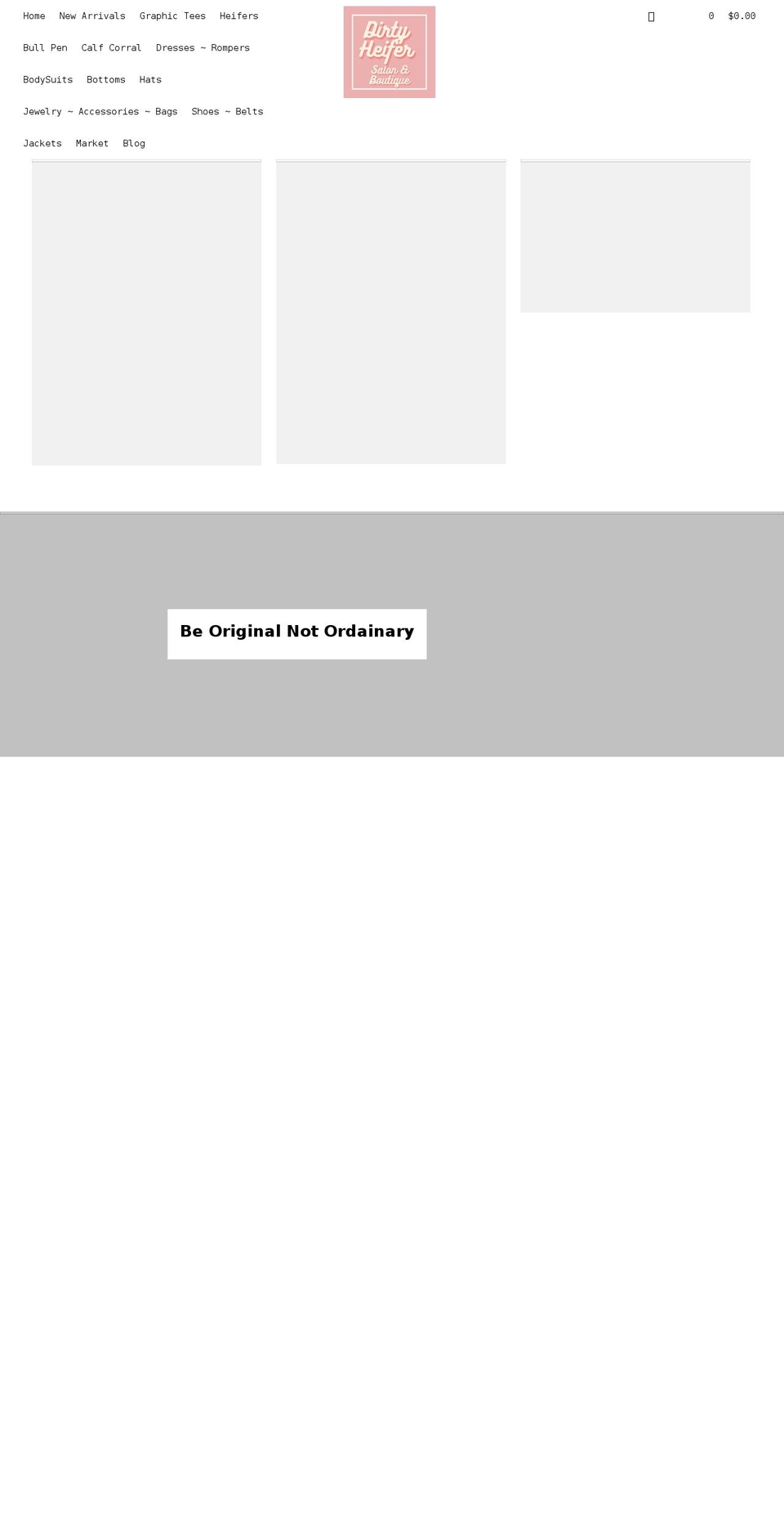 thedirtyheifer.com shopify website screenshot