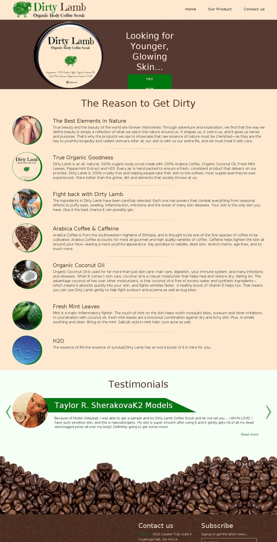 thedirtylamb.com shopify website screenshot