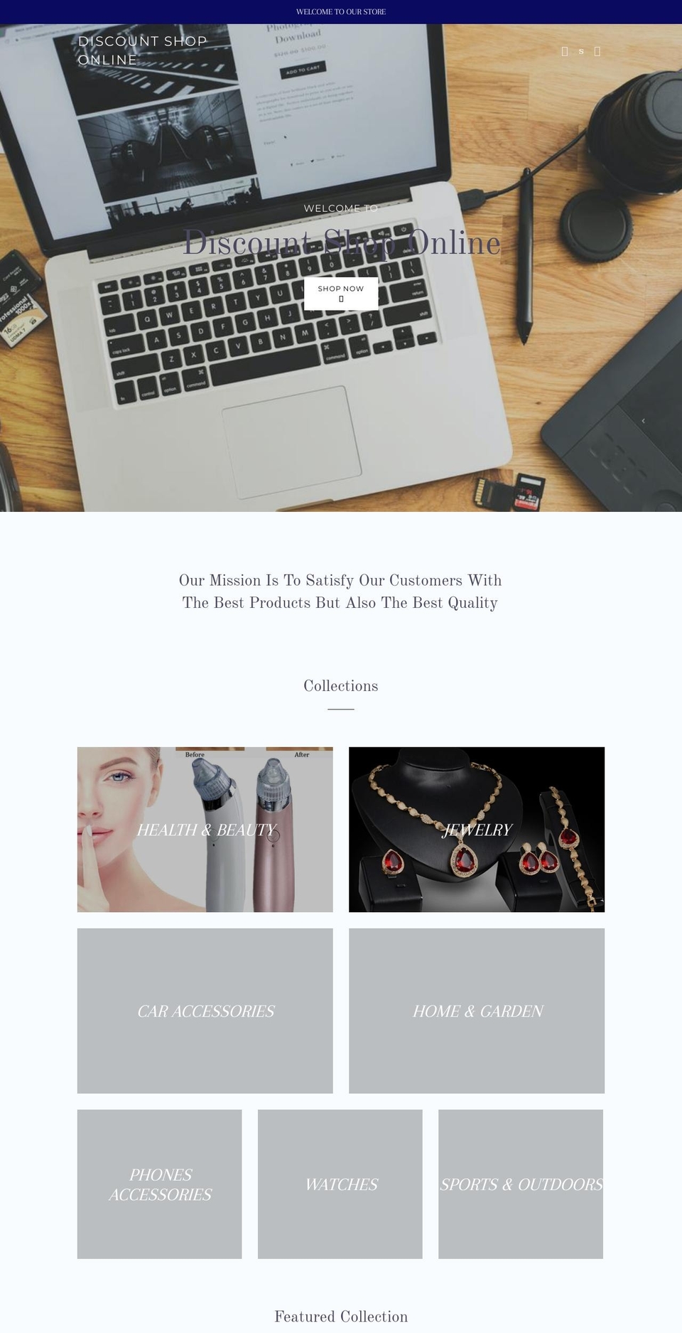 thediscountshoponline.com shopify website screenshot
