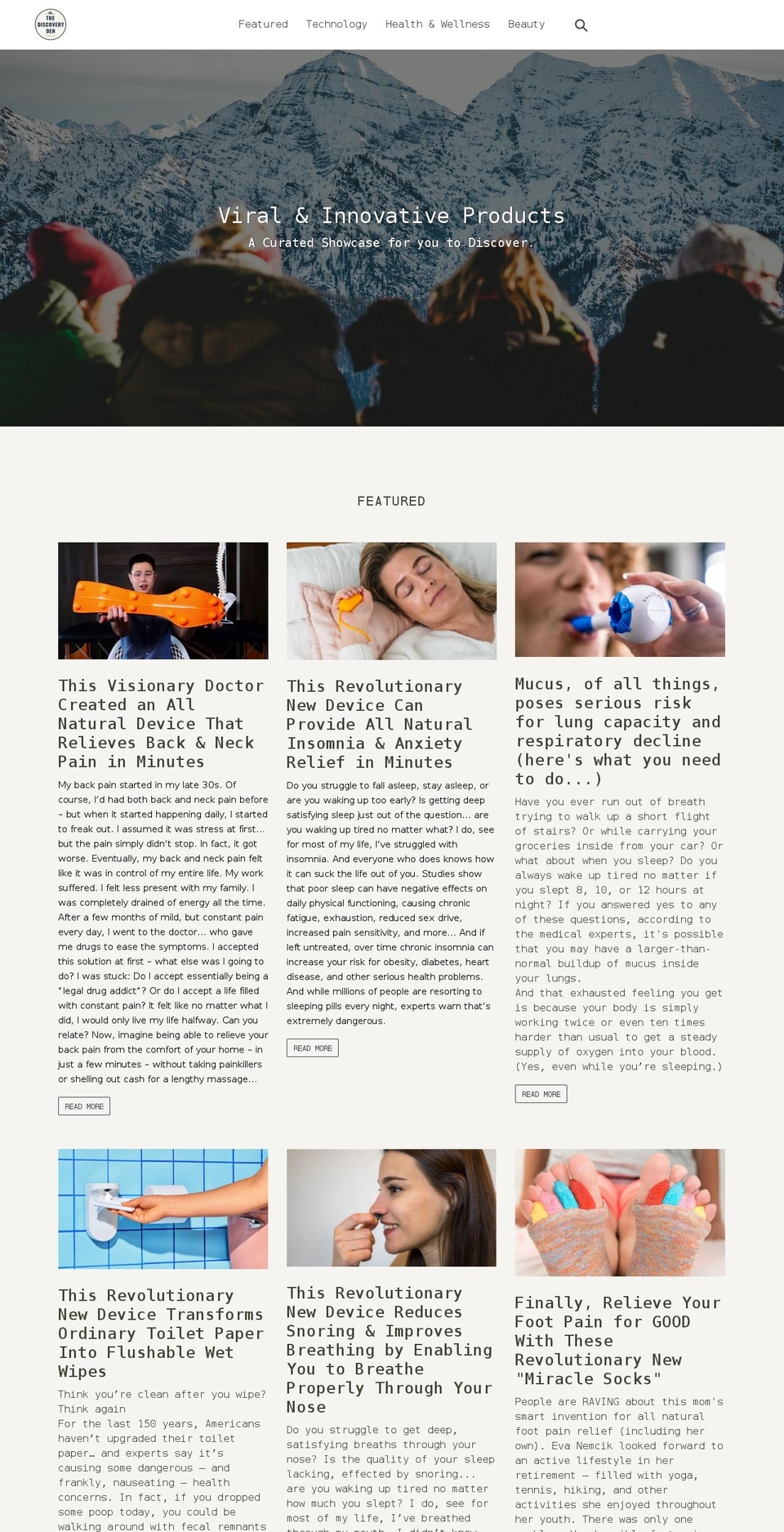 thediscoveryden.com shopify website screenshot