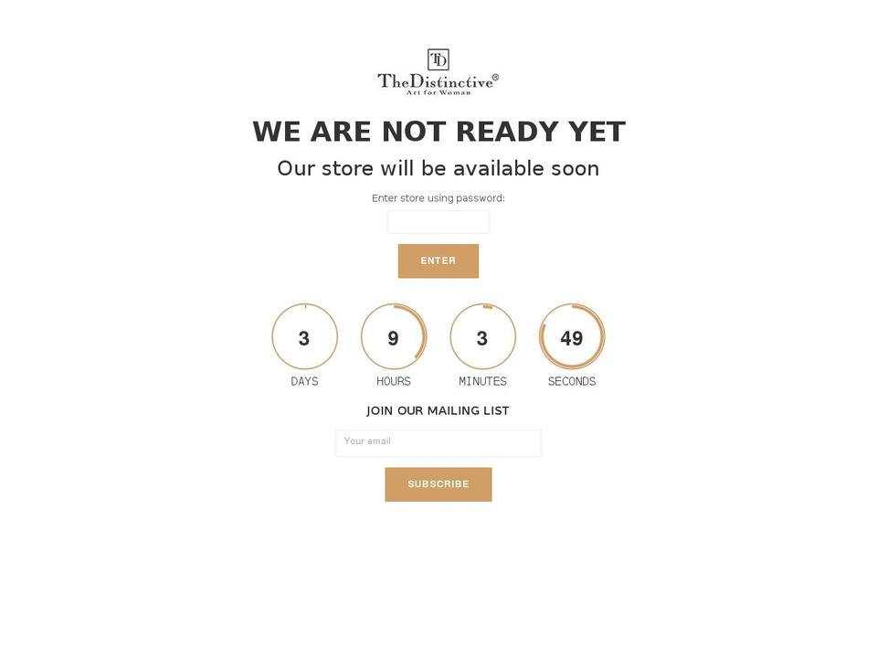 theme345 Shopify theme site example thedistinctive.com