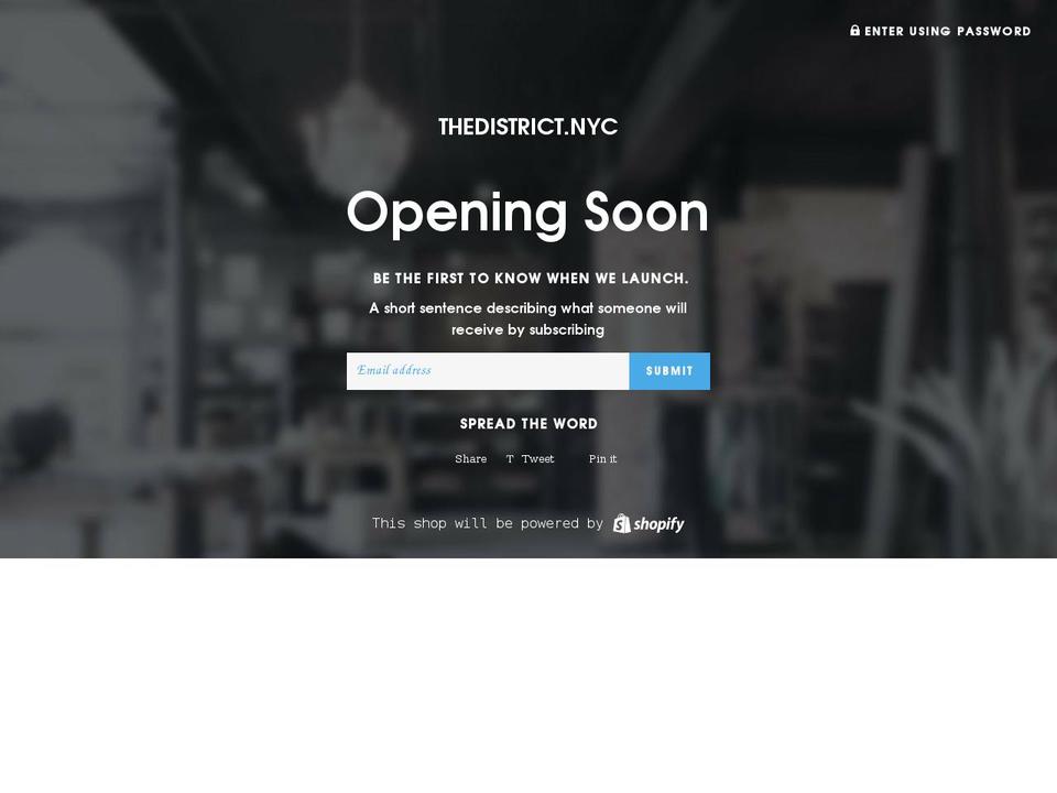 thedistrict.nyc shopify website screenshot