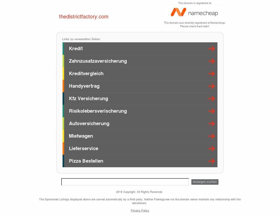 thedistrictfactory.com shopify website screenshot