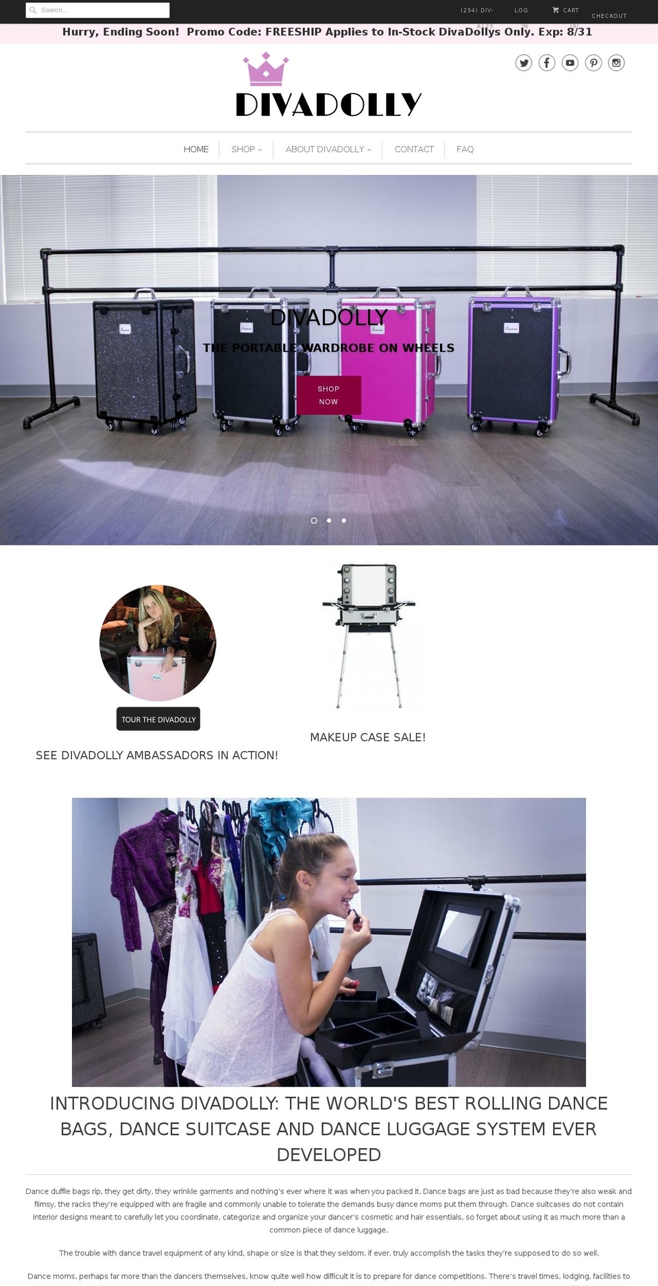 thedivadolly.net shopify website screenshot