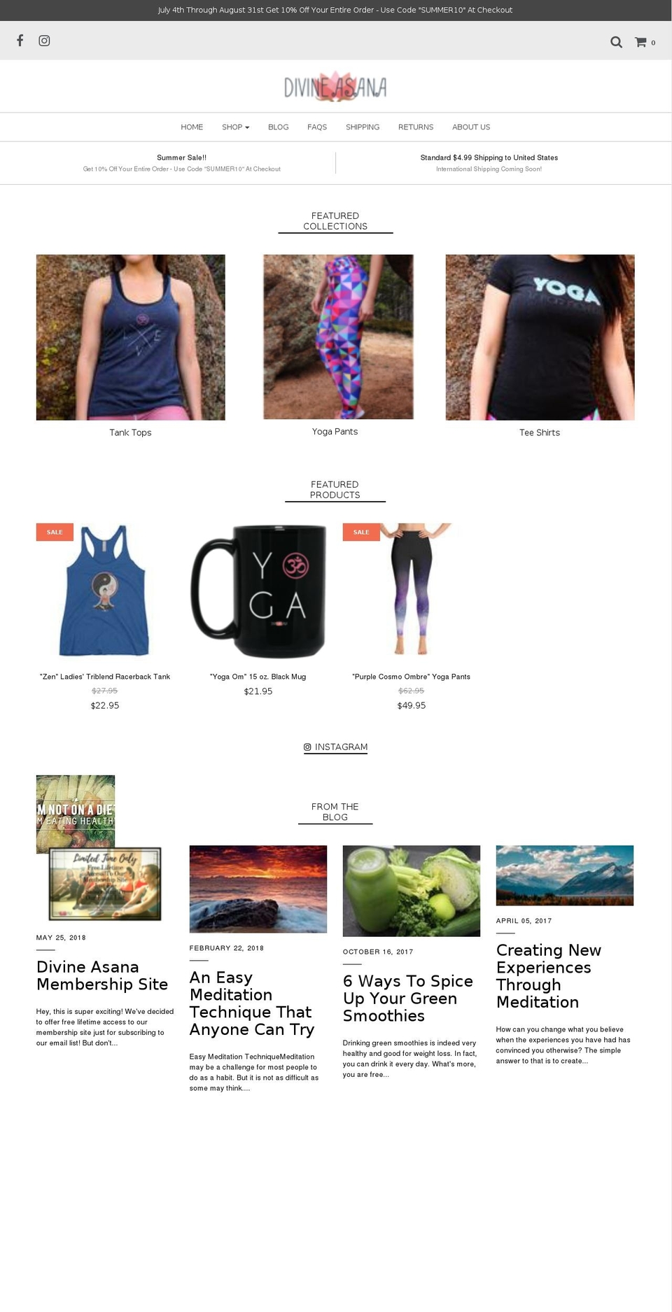 thedivineasana.com shopify website screenshot