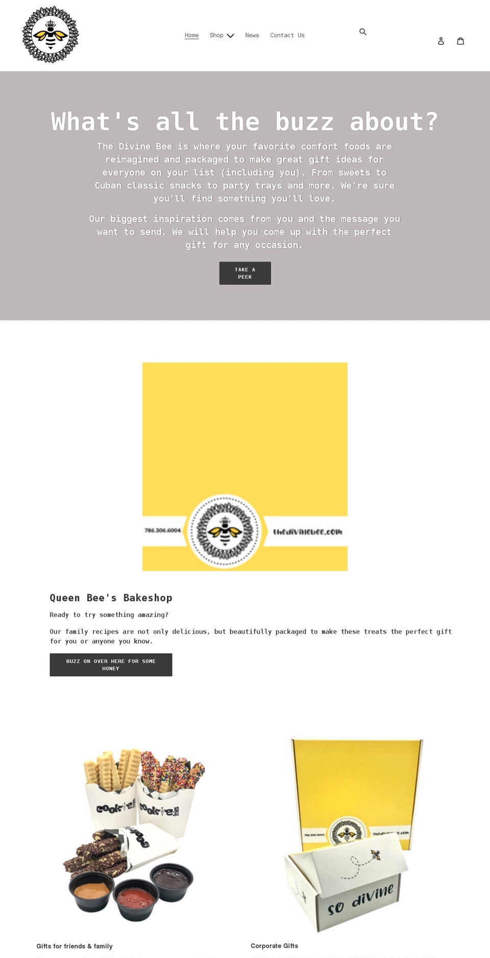 thedivinebee.com shopify website screenshot
