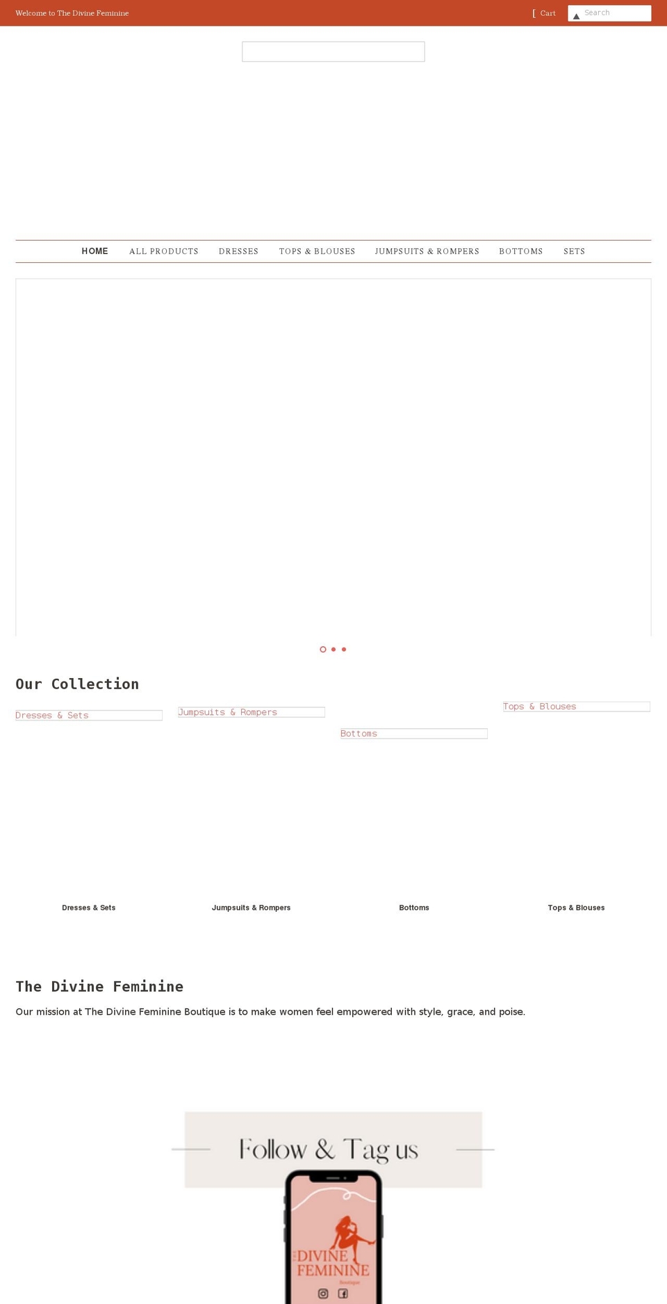 thedivinefeminineboutique.com shopify website screenshot