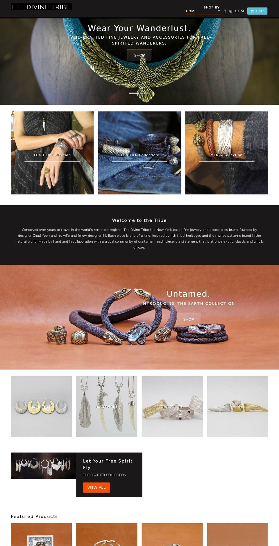 thedivinetribe.com shopify website screenshot