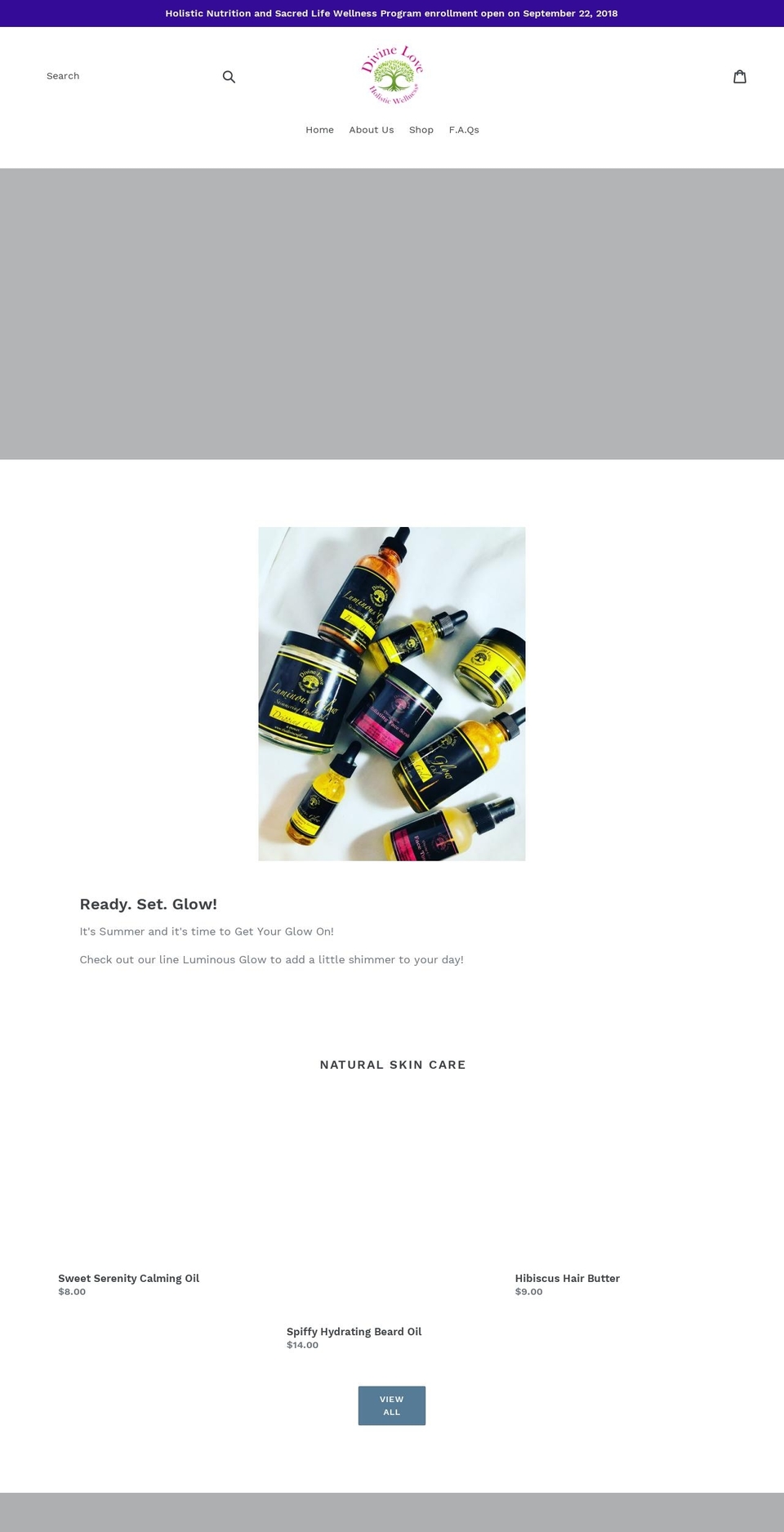 thedivinewell.com — Shopify storefront screenshot