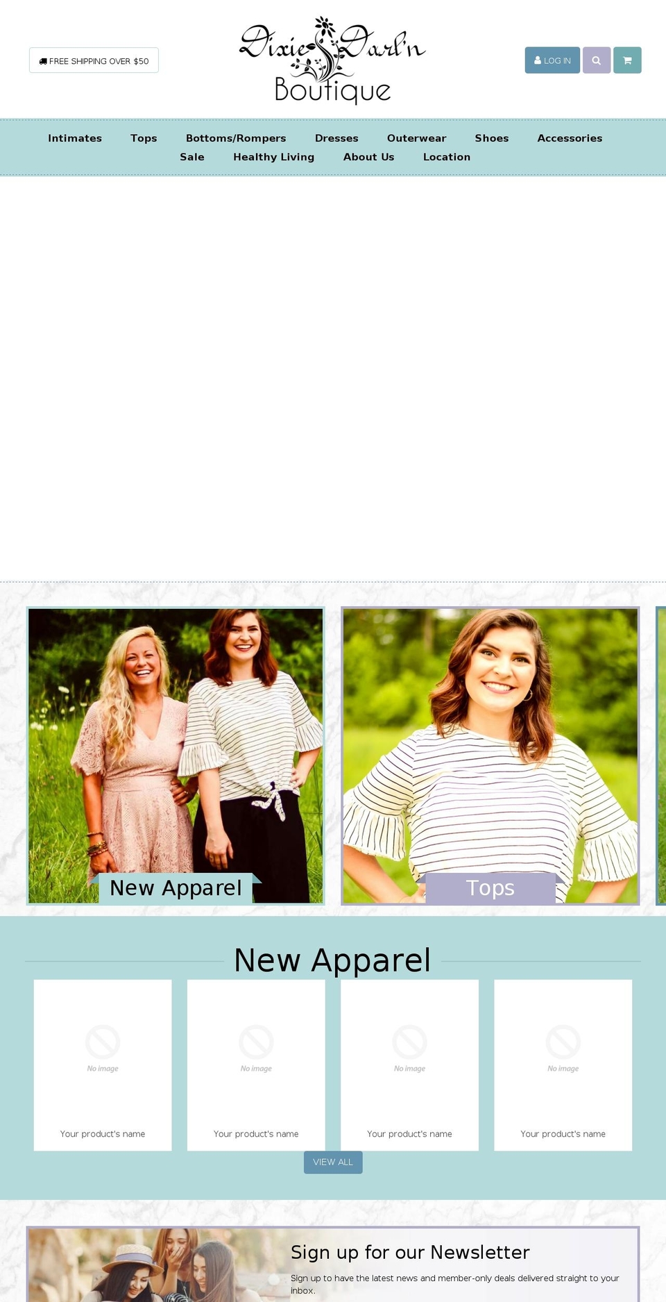 thedixiedarlnboutique.com — Shopify storefront screenshot