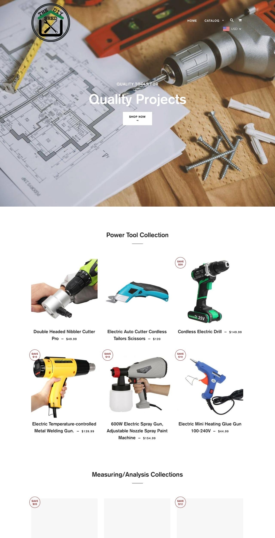 thediyshed.com — Shopify storefront screenshot