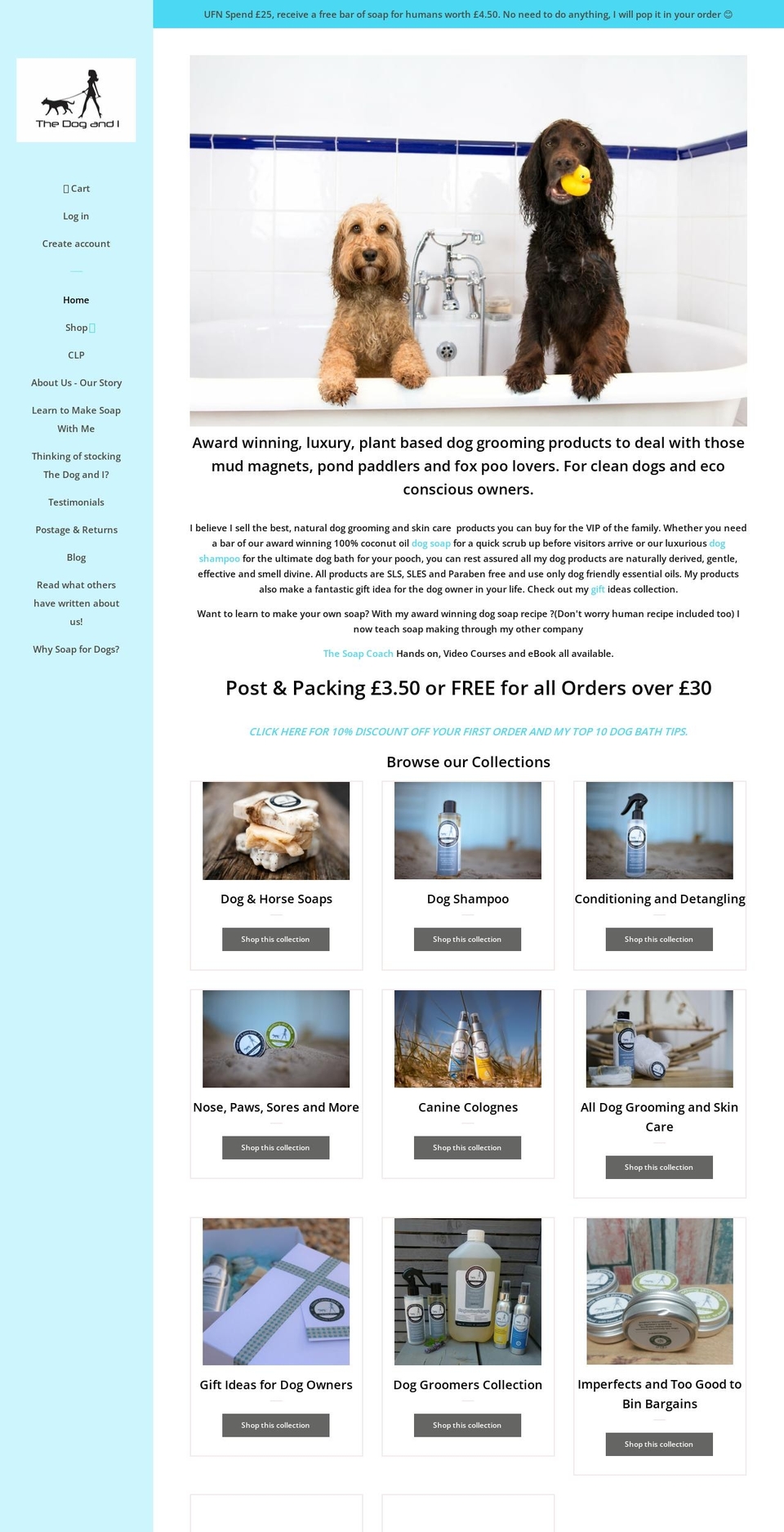 thedogandi.co.uk shopify website screenshot