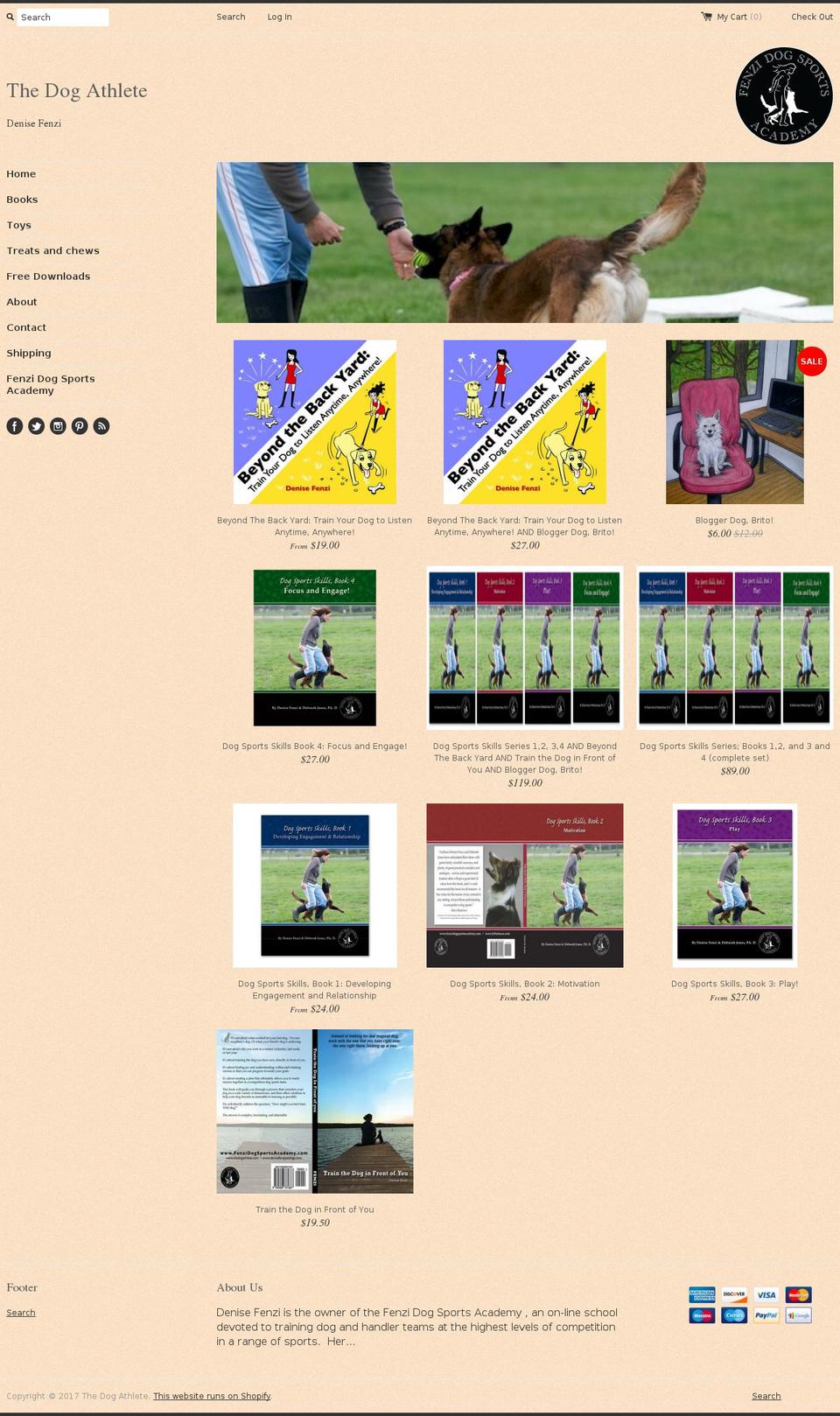 Narrative Shopify theme site example thedogathlete.com