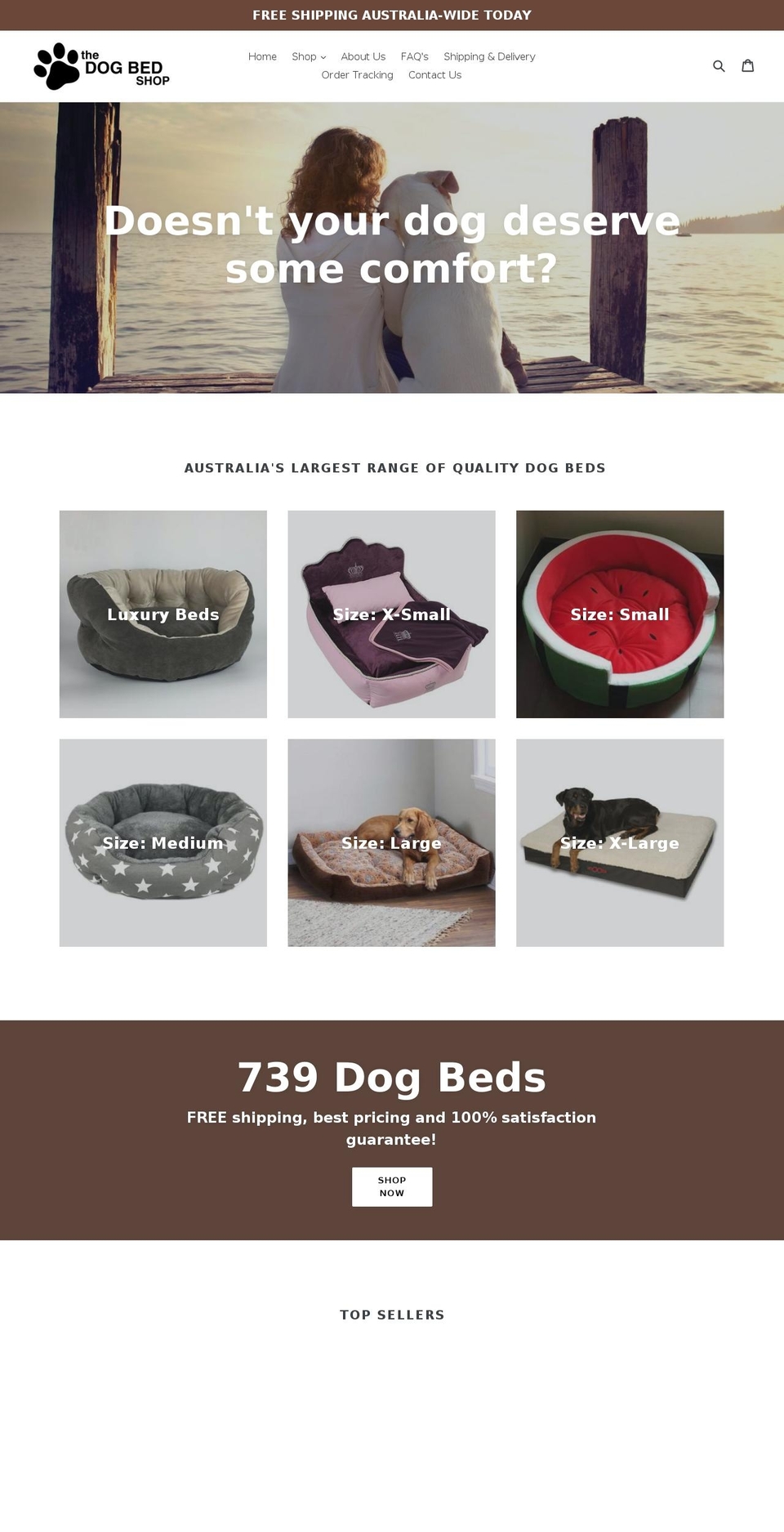 thedogbedshop.com — Shopify storefront screenshot