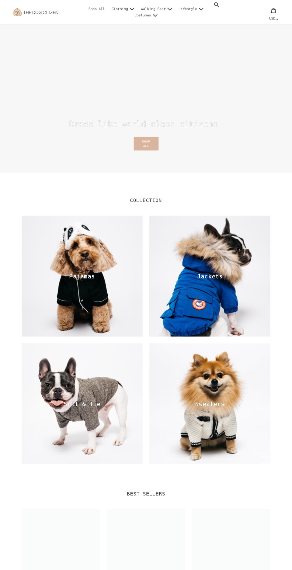 thedogcitizen.com shopify website screenshot
