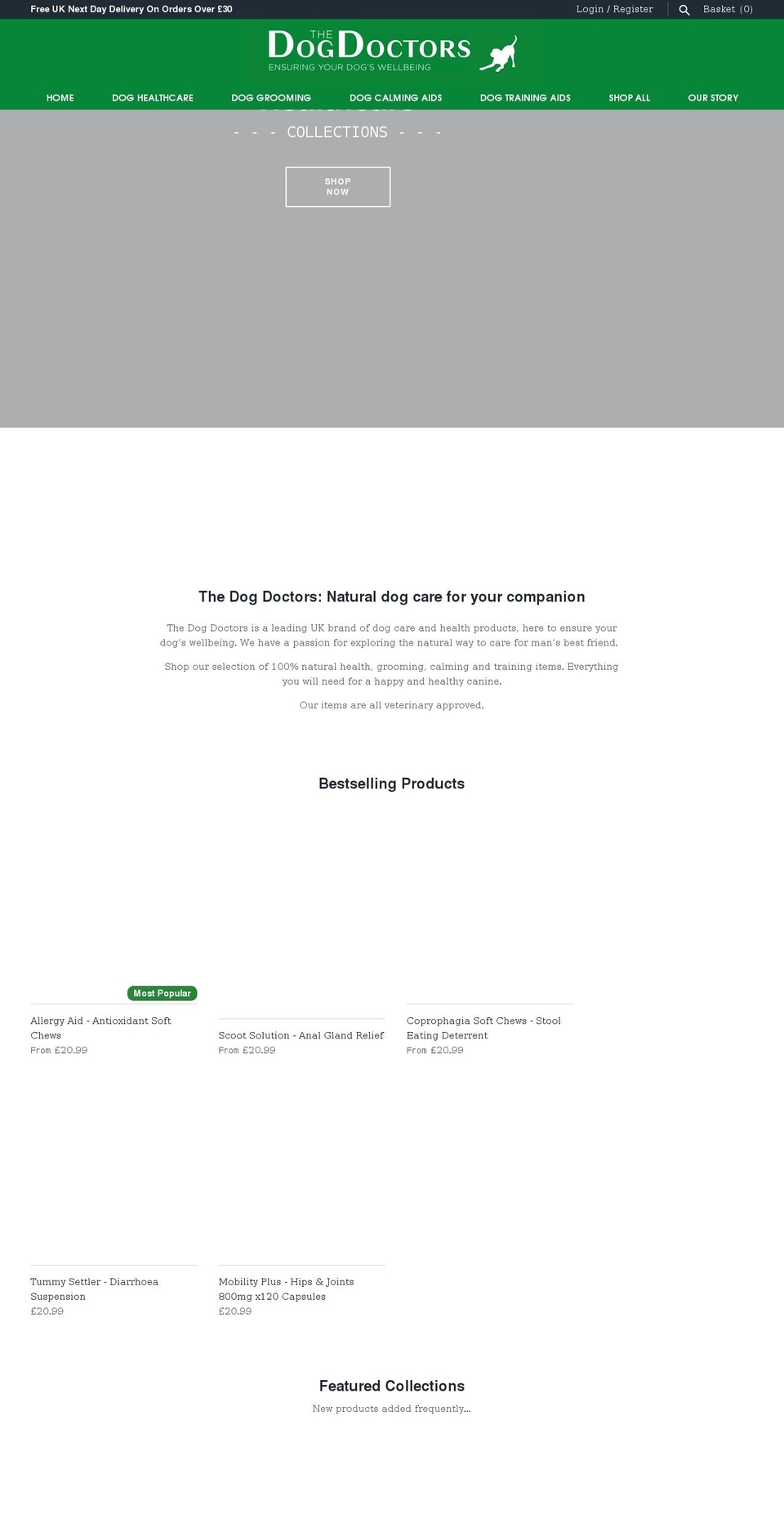 thedogdoctors.co.uk shopify website screenshot