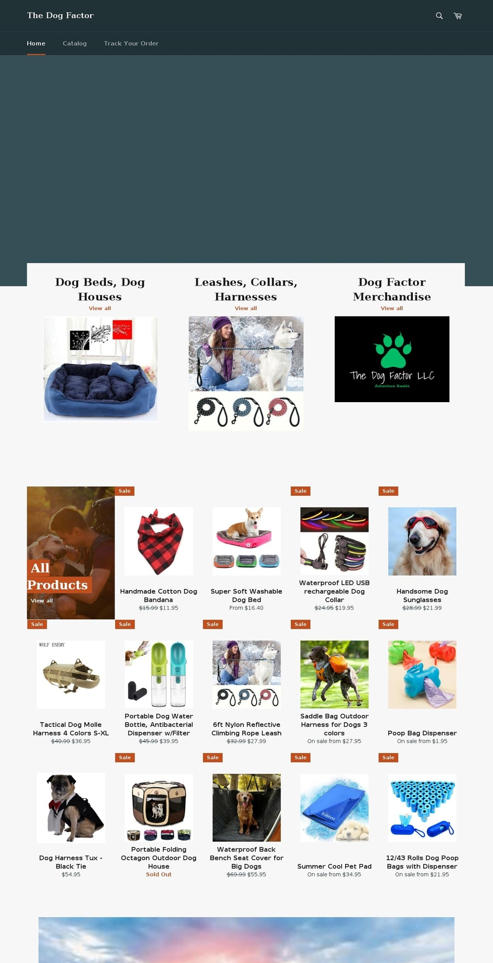 thedogfactor.com — Shopify storefront screenshot