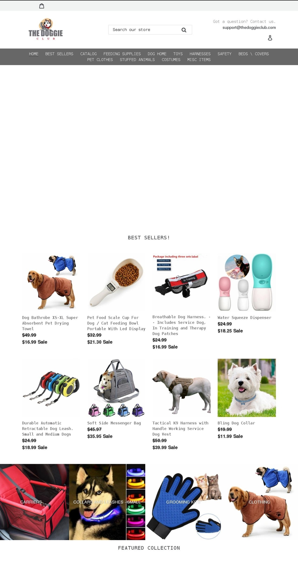 Ecom Club Theme Shopify theme site example thedoggieclub.com
