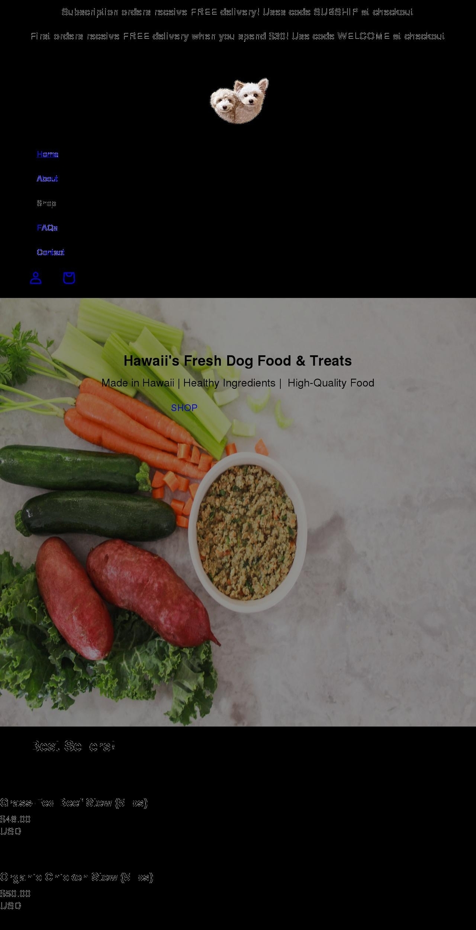 thedoggykitchen.com shopify website screenshot