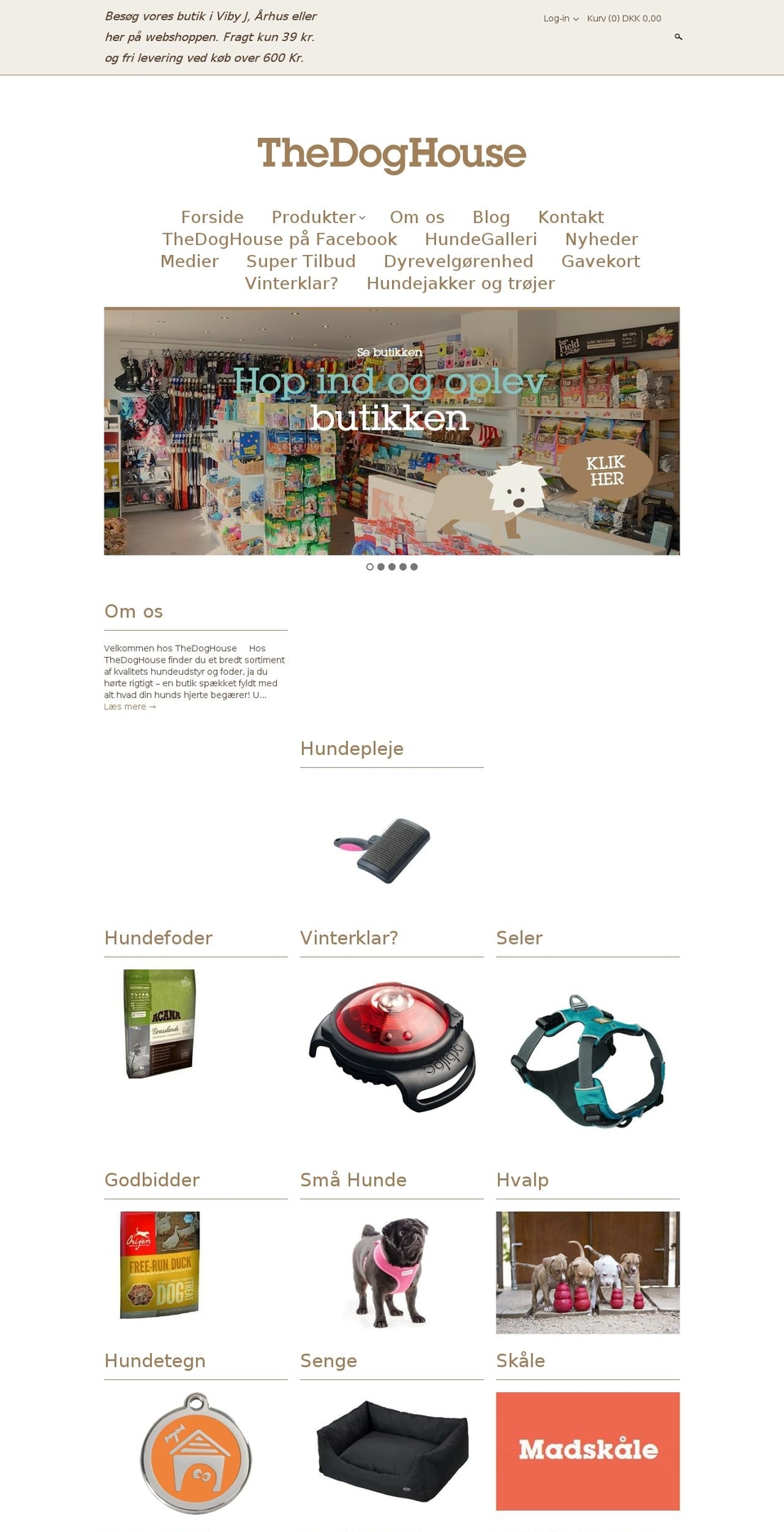 thedoghouse.dk shopify website screenshot