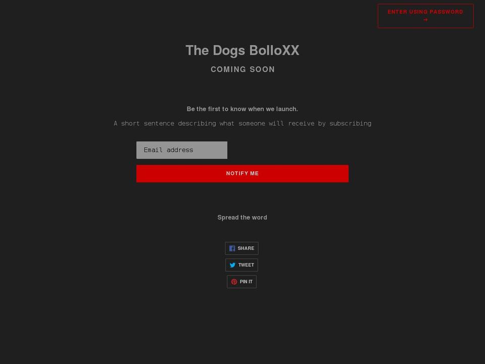 thedogsbolloxx.com shopify website screenshot