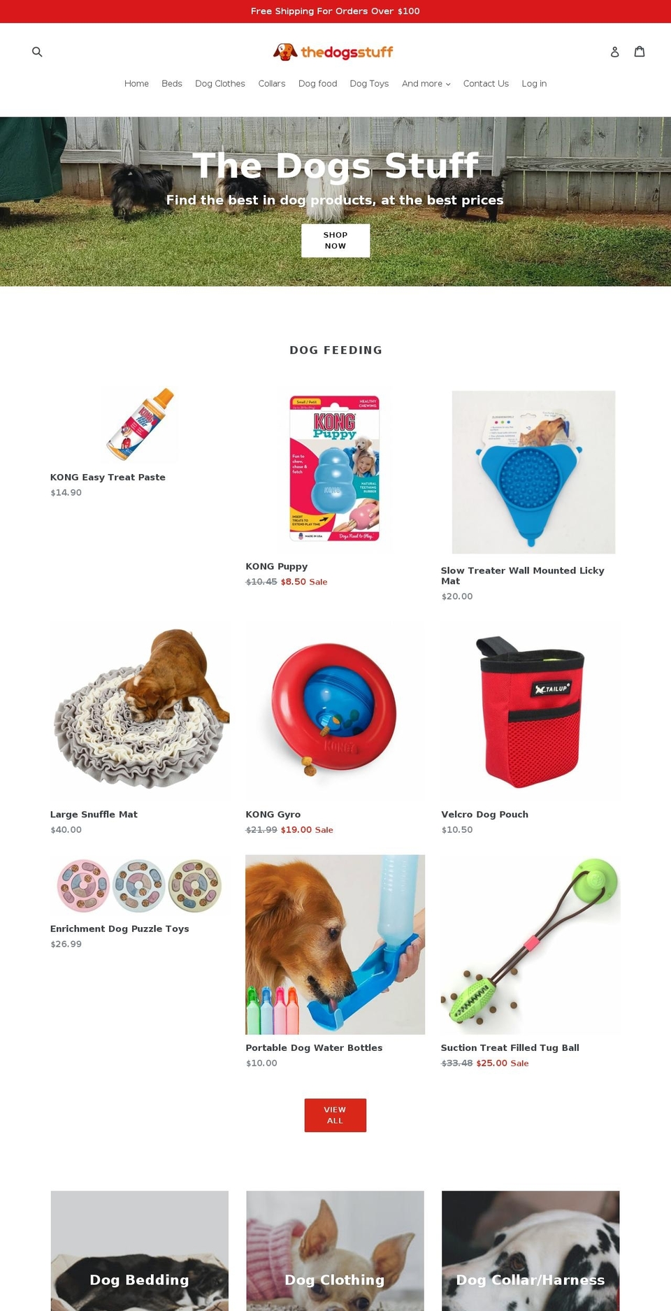 thedogsstuff.com.au shopify website screenshot