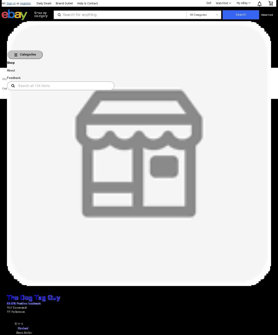 thedogtagguy.com shopify website screenshot