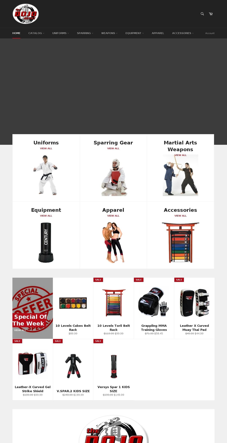 thedojodepot.net shopify website screenshot