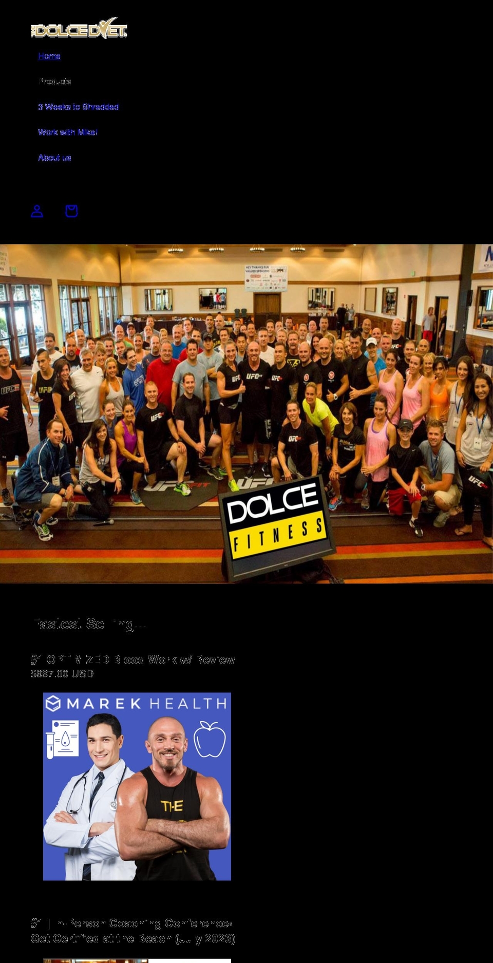 thedolcedietshop.com — Shopify storefront screenshot