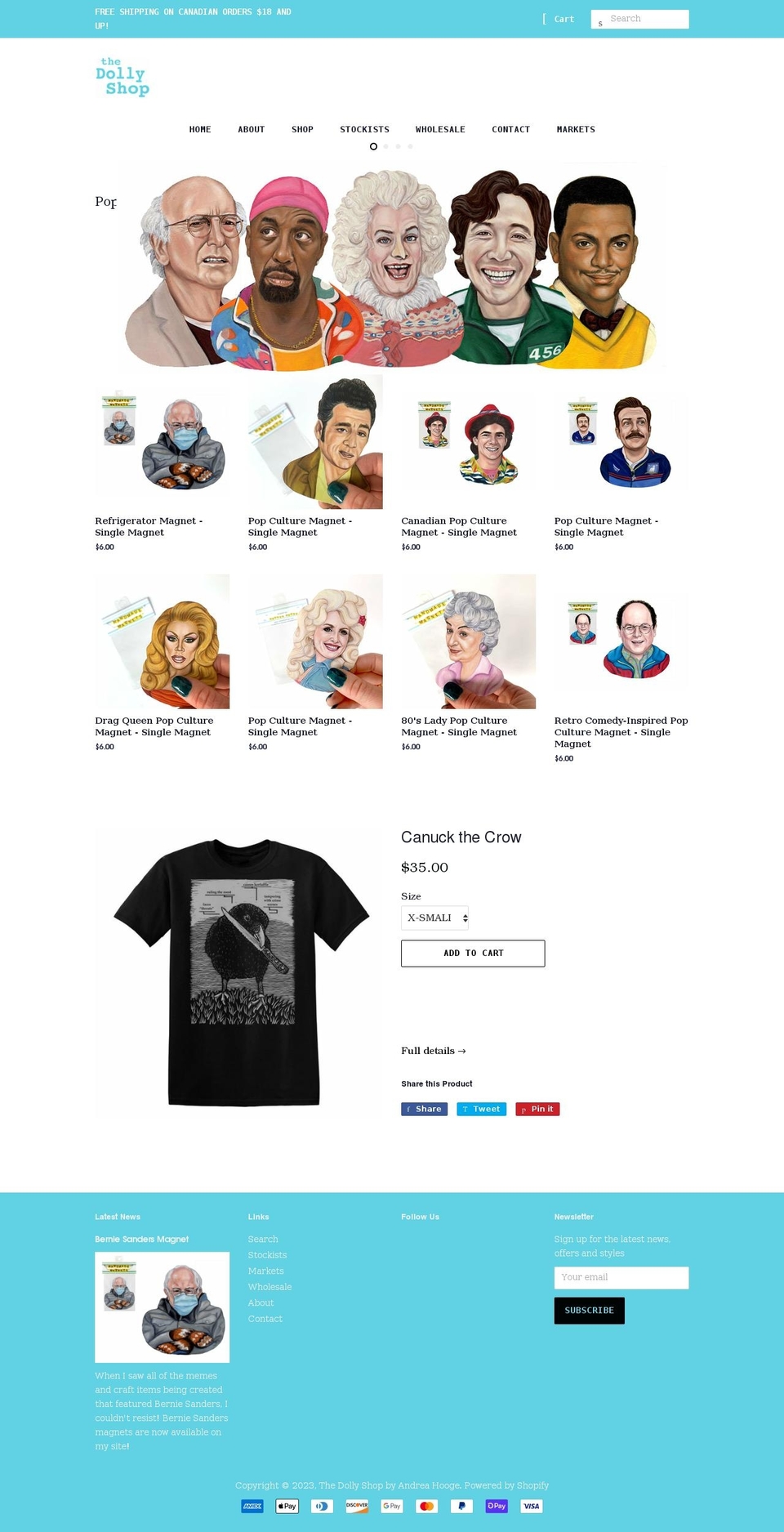 thedollyshop.com shopify website screenshot