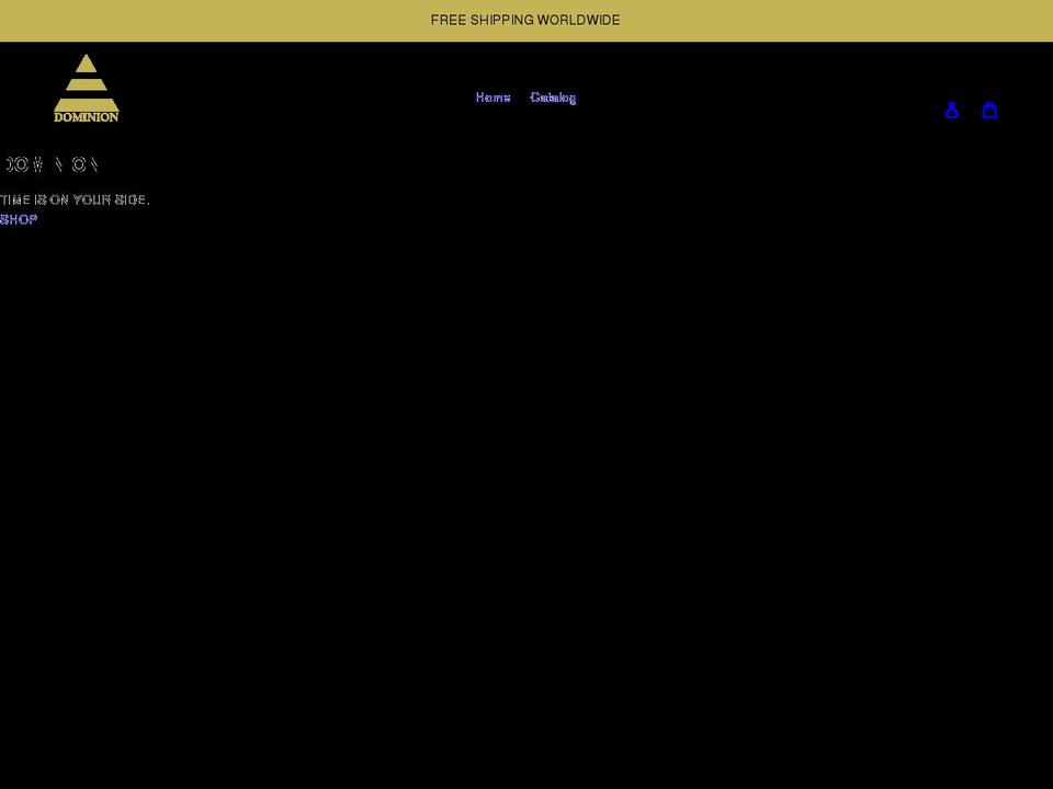 thedominionshop.com shopify website screenshot