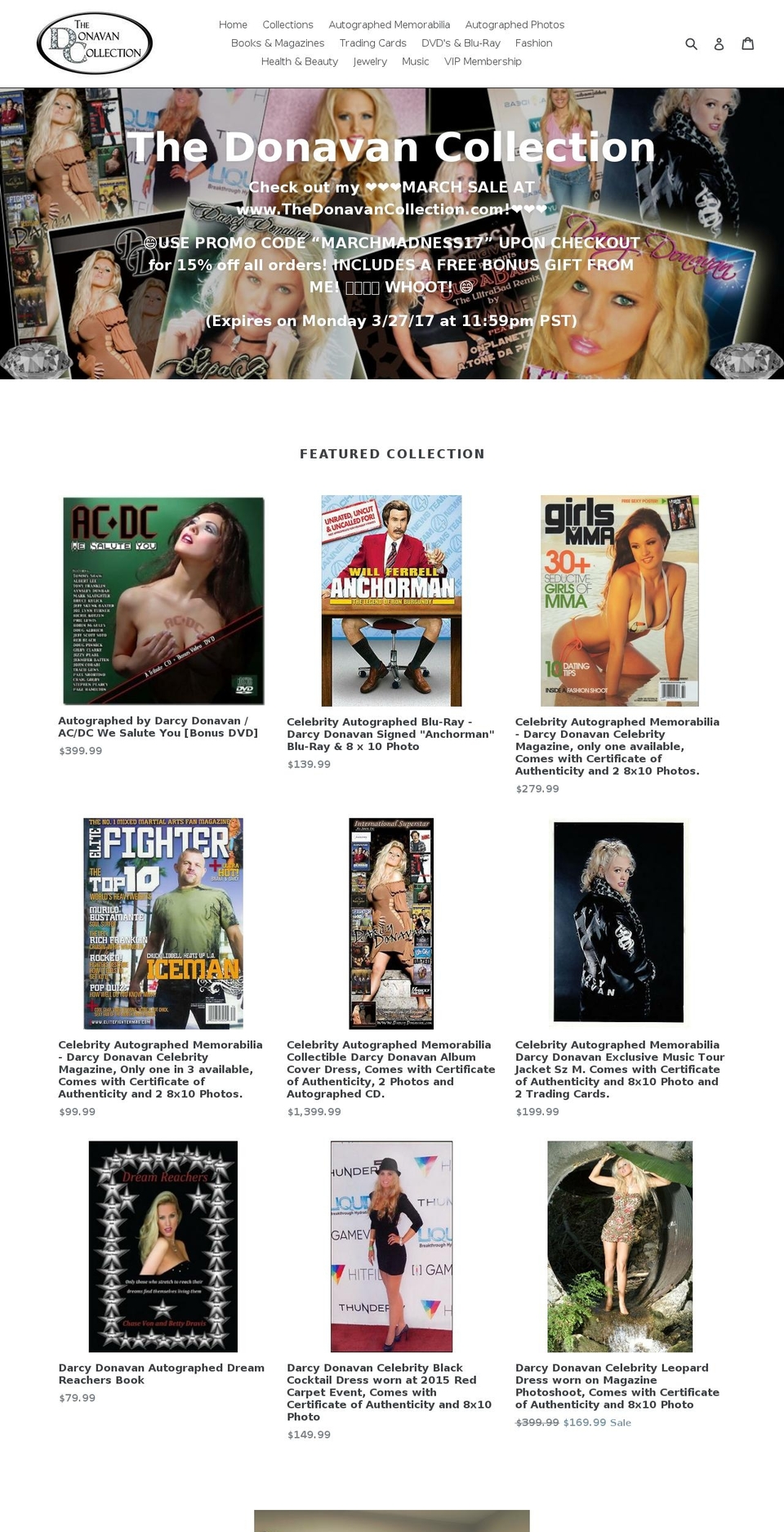 thedonavancollection.com shopify website screenshot