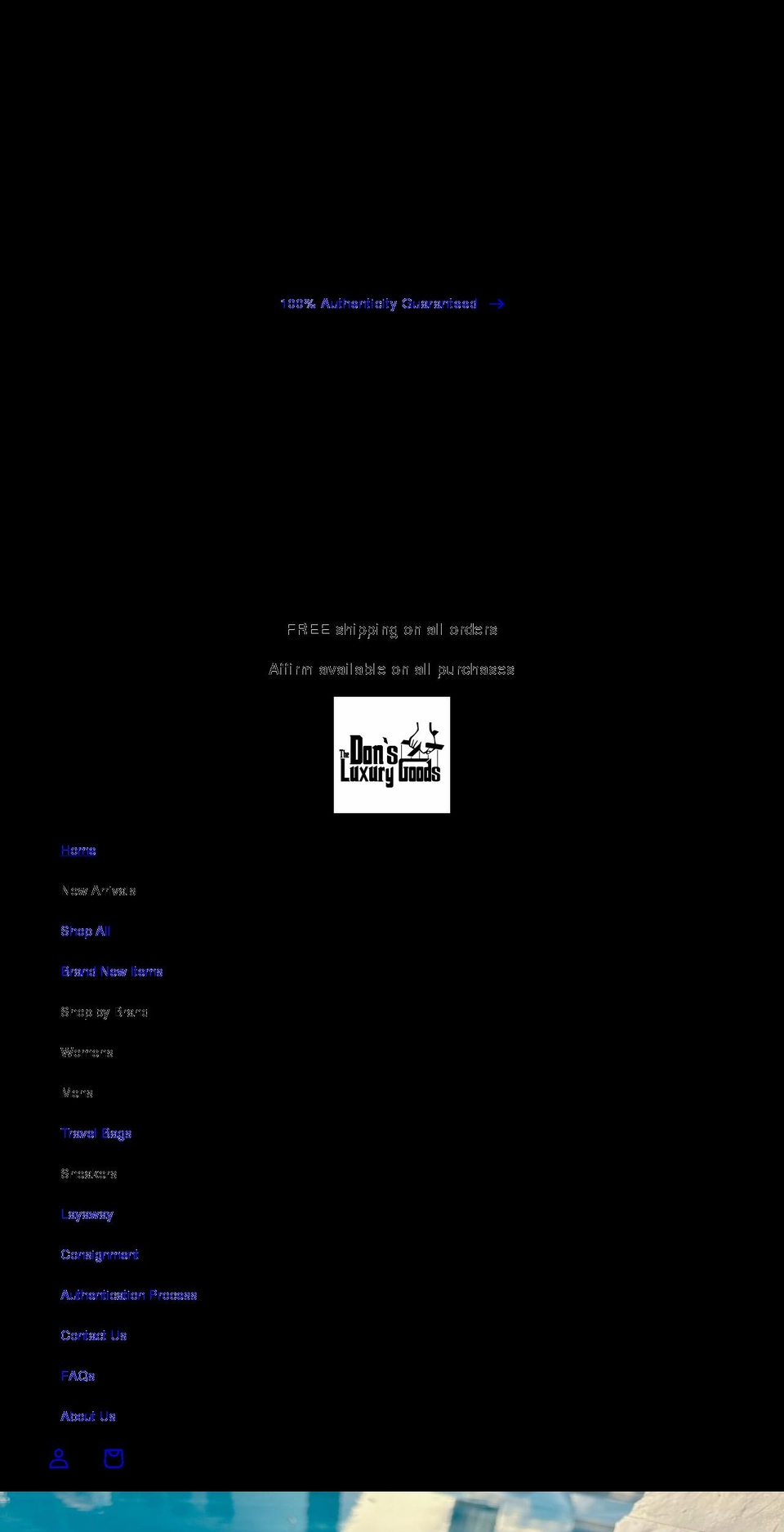 thedonsluxurygoods.com shopify website screenshot