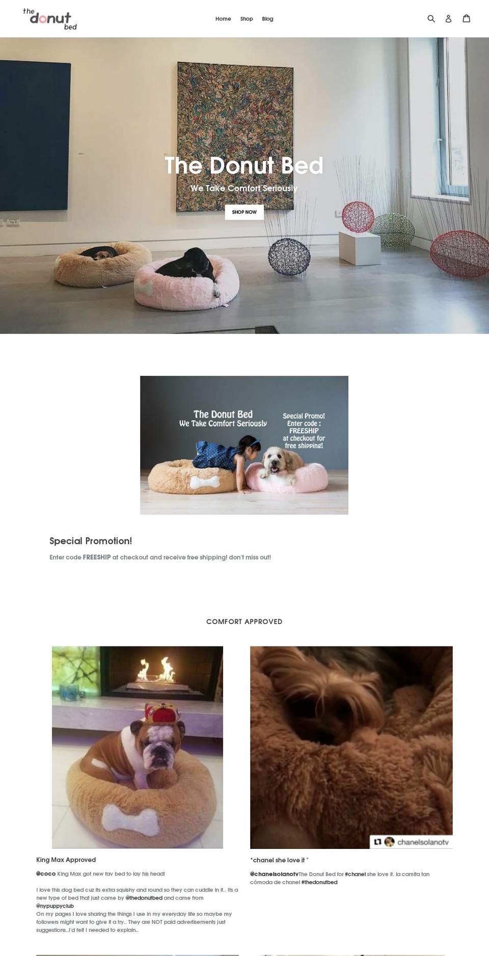 thedonutbed.com shopify website screenshot