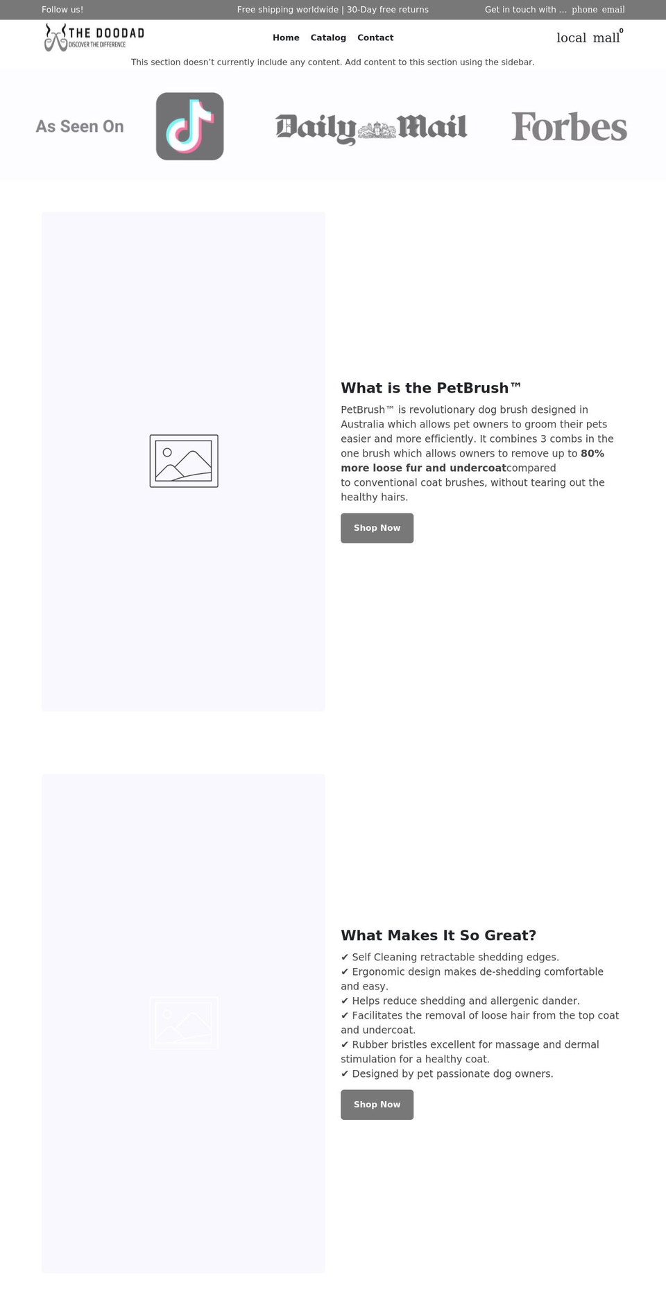 Ewathemetemplate Shopify theme site example thedoodad.com