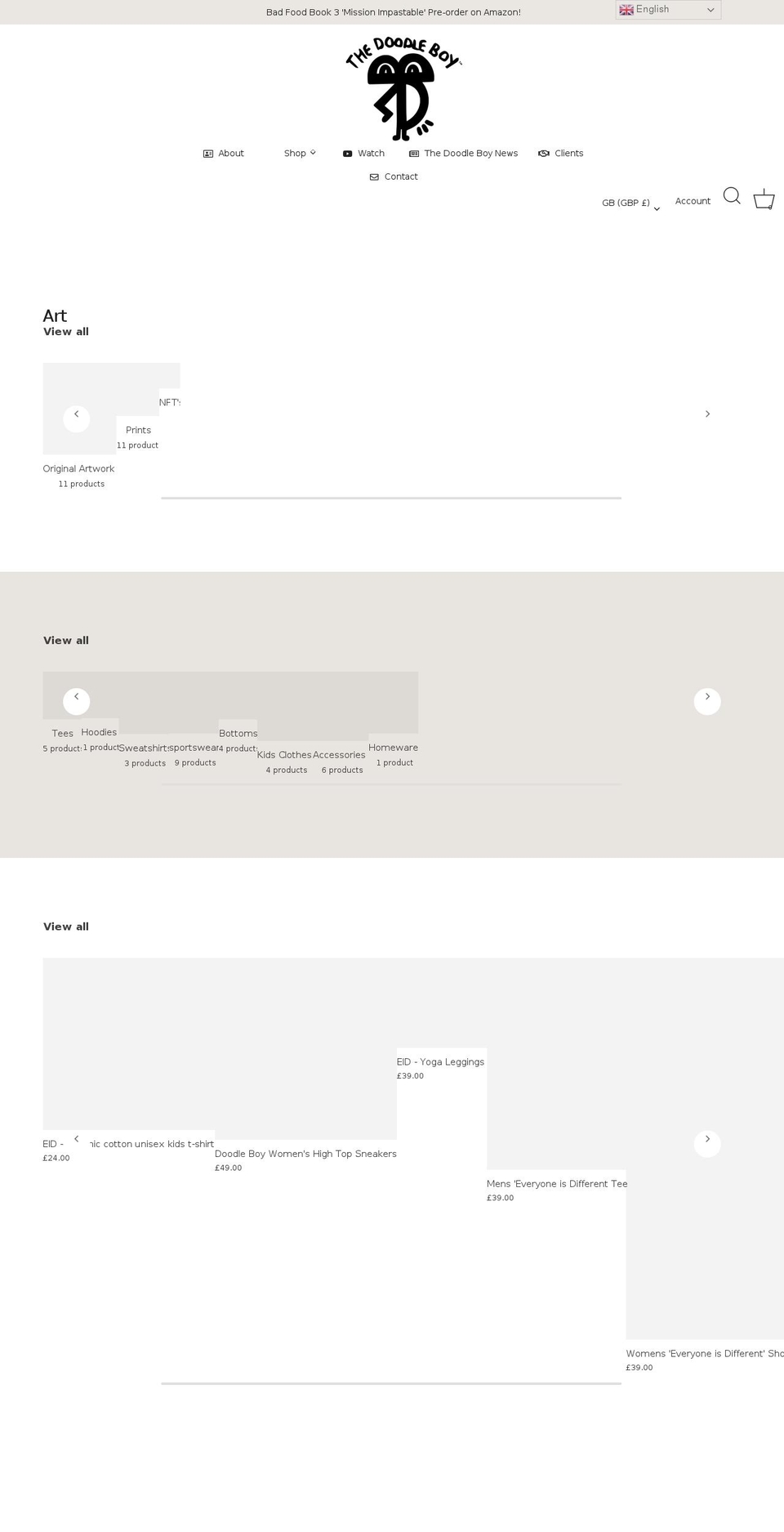 thedoodleboy.co.uk shopify website screenshot