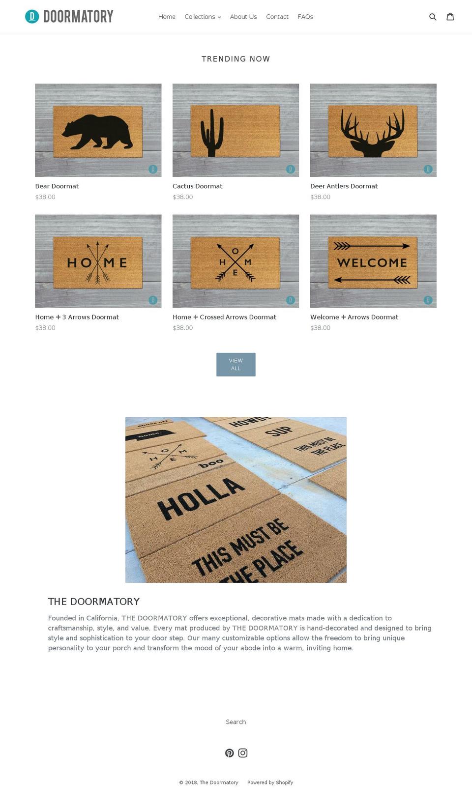 thedoormatory.com shopify website screenshot