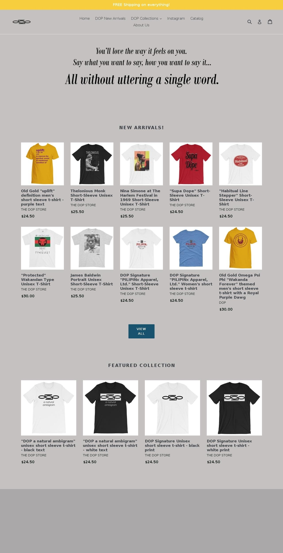 thedopstore.com — Shopify storefront screenshot