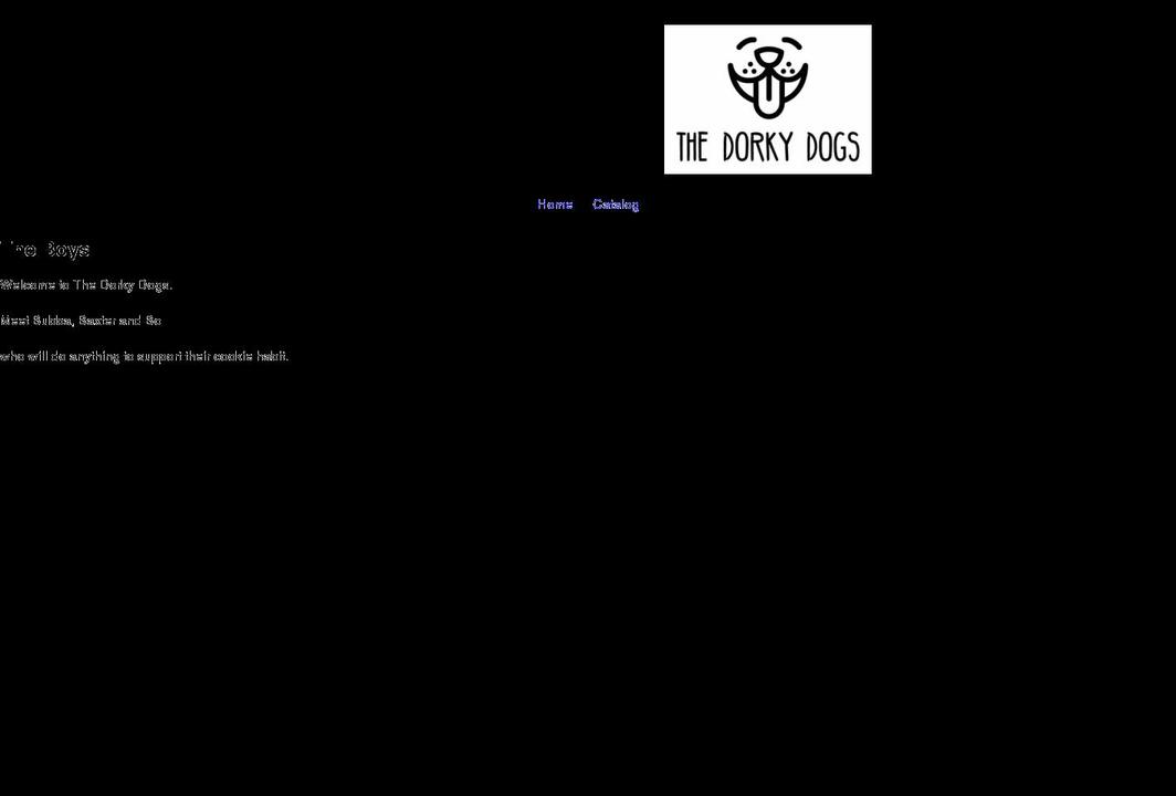thedorkydogs.com shopify website screenshot