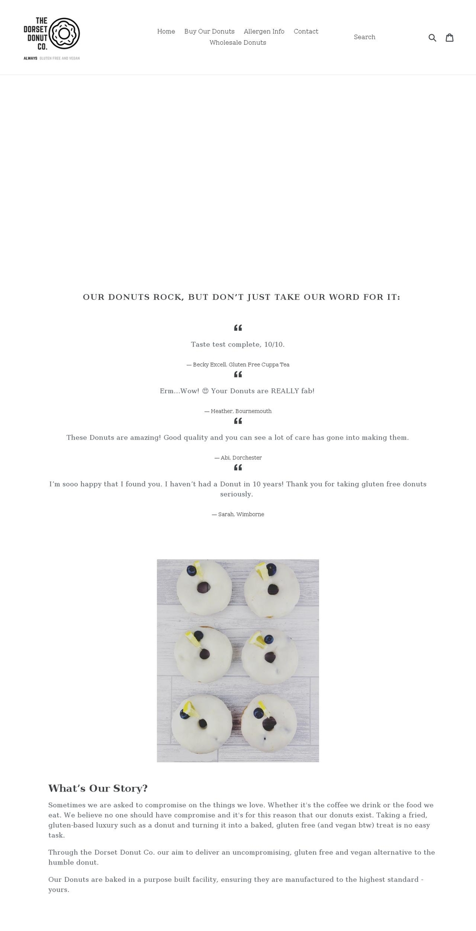 thedorsetdonutco.com shopify website screenshot