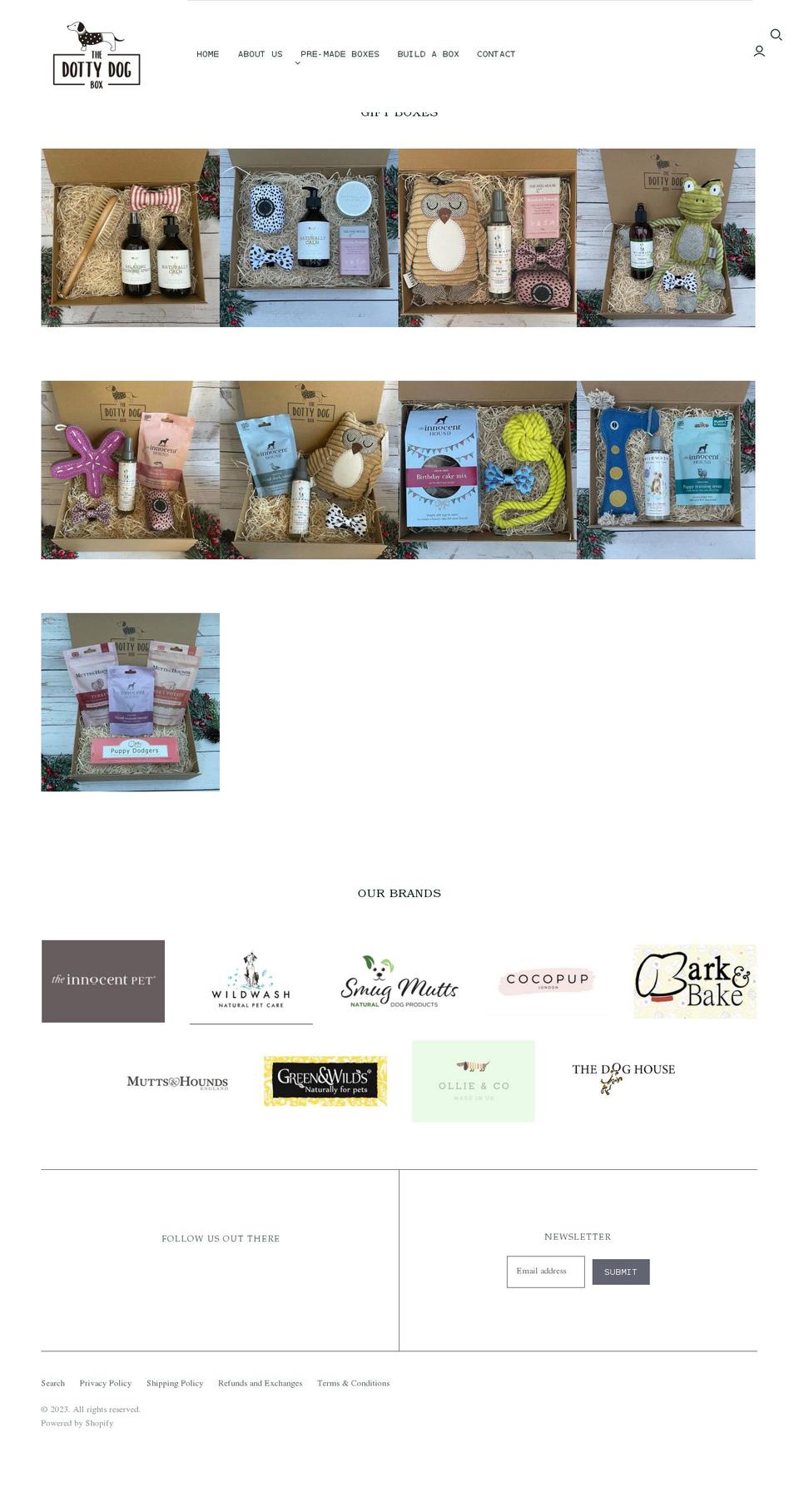 thedottydogbox.com shopify website screenshot