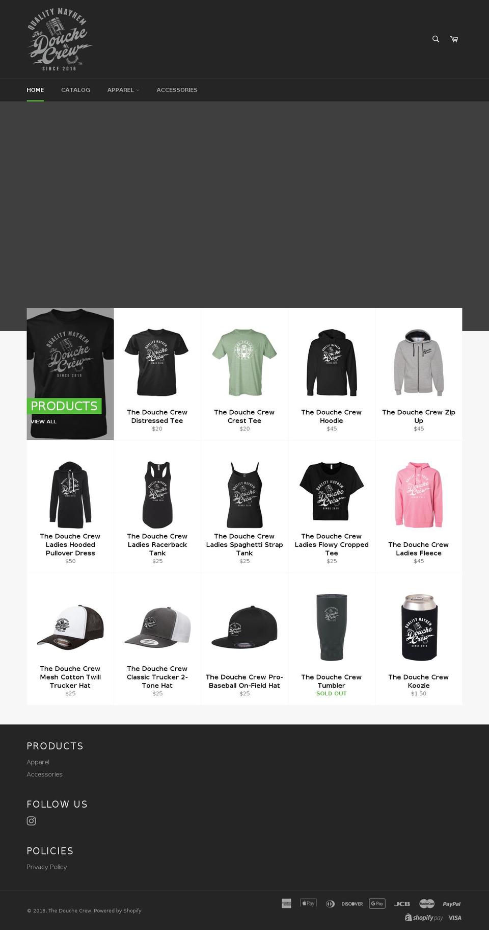 thedouchecrew.com shopify website screenshot