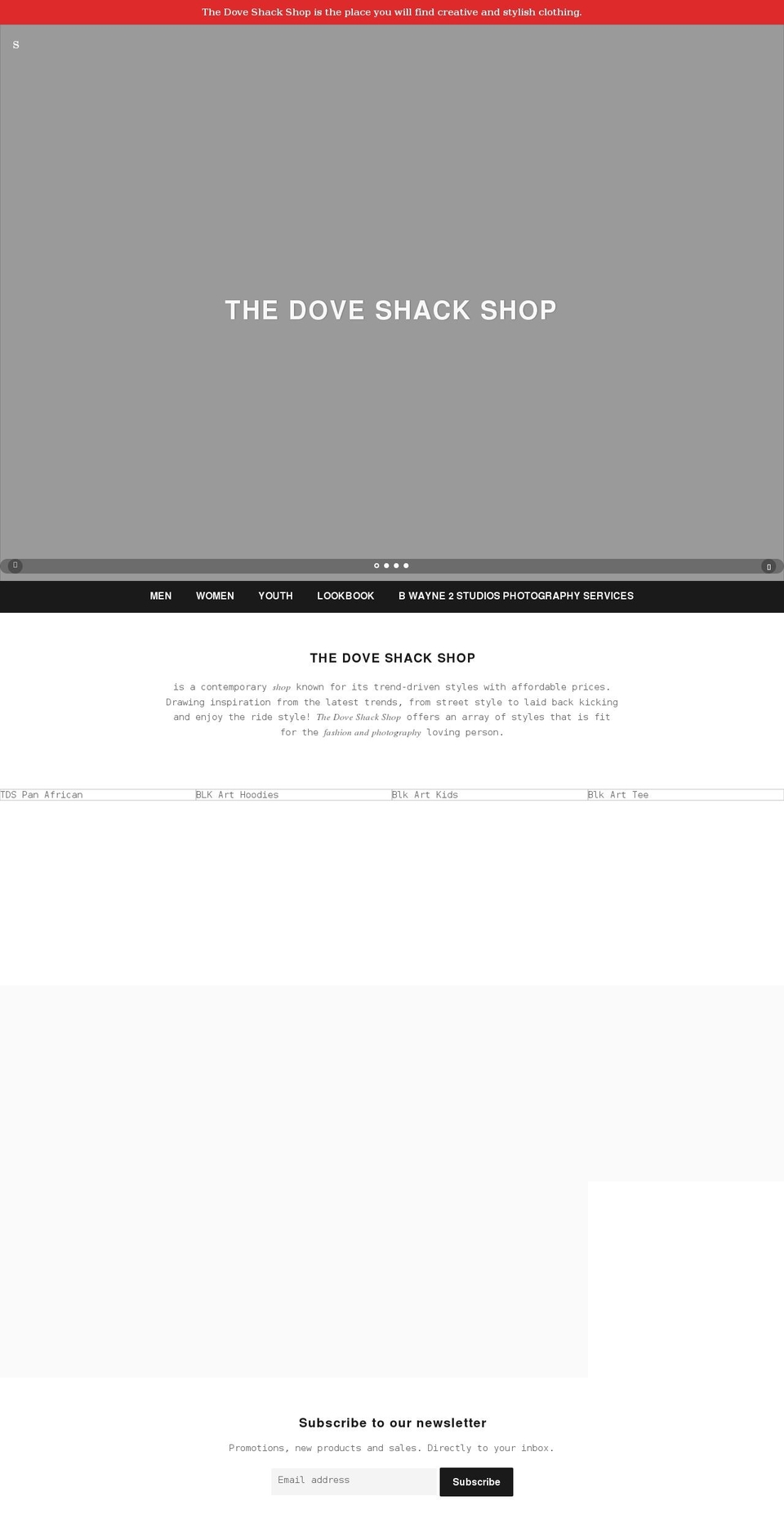 thedoveshackshop.com shopify website screenshot