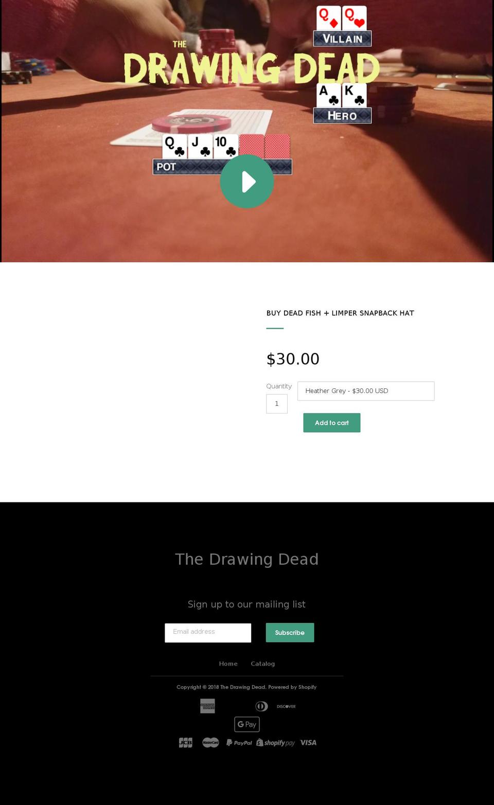 thedrawingdead.com — Shopify storefront screenshot