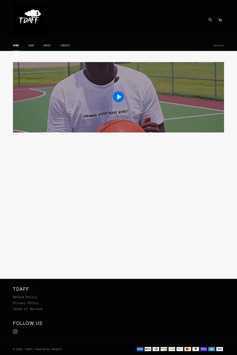 thedreamaintforfree.com shopify website screenshot