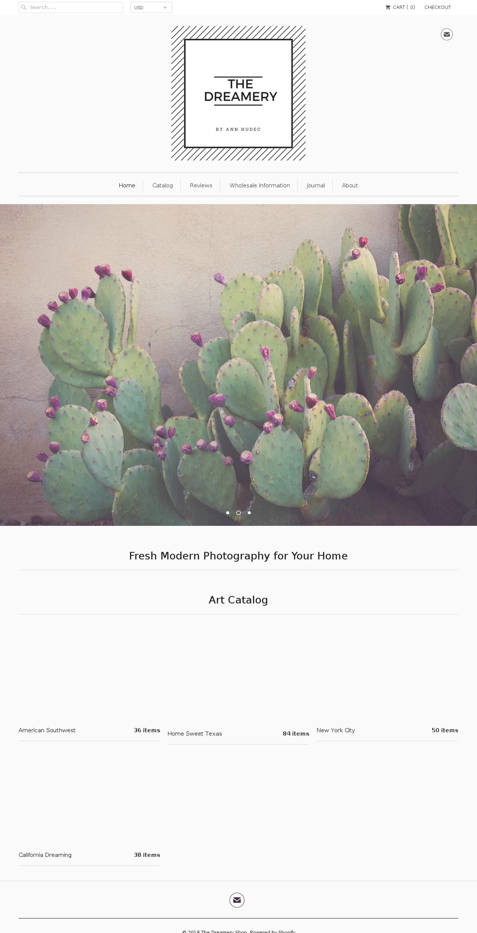 thedreameryshop.com — Shopify storefront screenshot