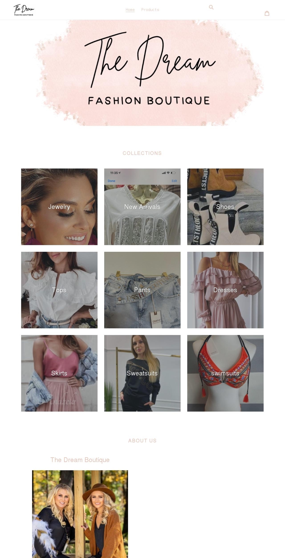 thedreamfashionboutique.com shopify website screenshot