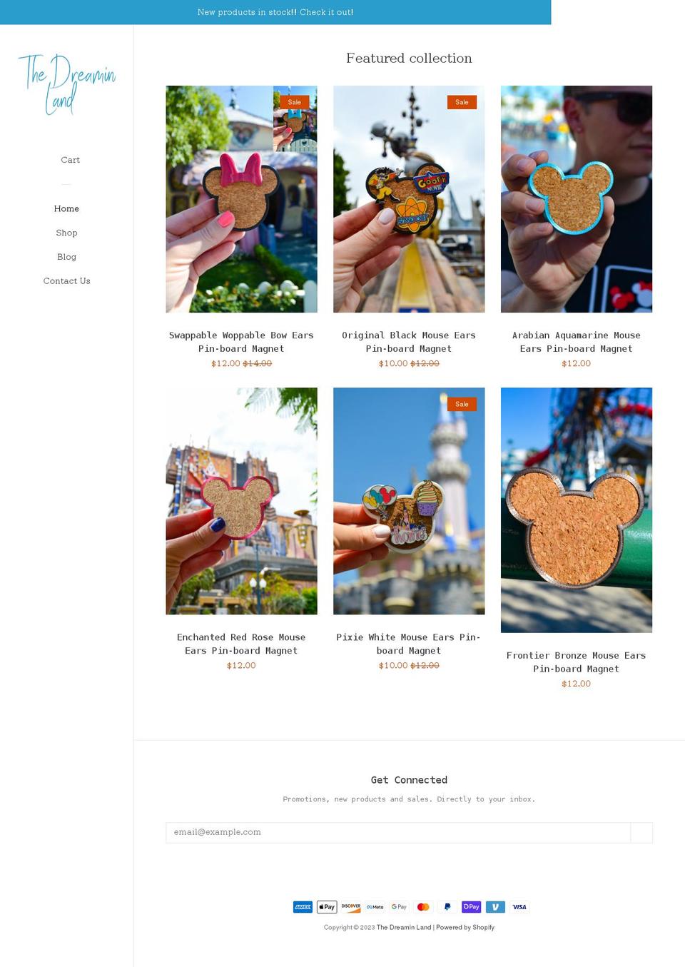 thedreaminland.com shopify website screenshot