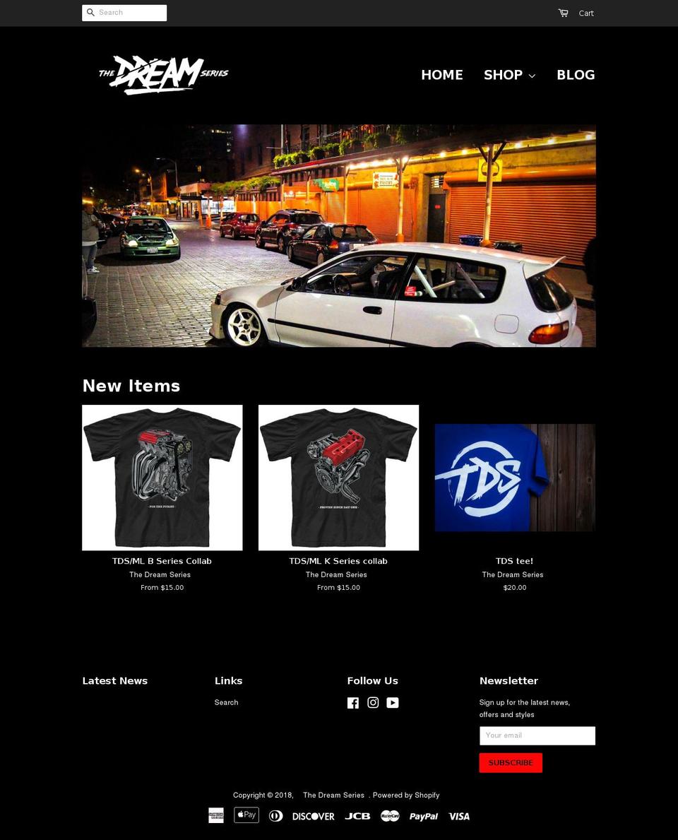 thedreamseriesco.com — Shopify storefront screenshot