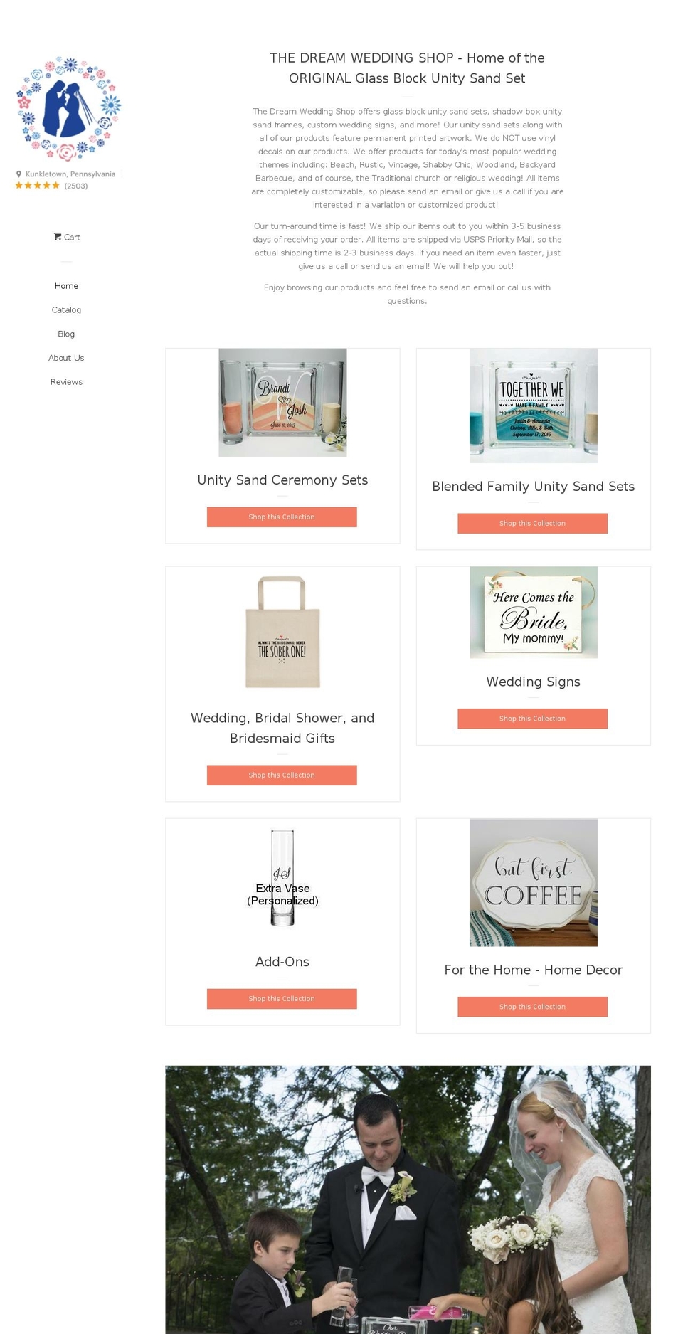 thedreamweddingshop.com shopify website screenshot